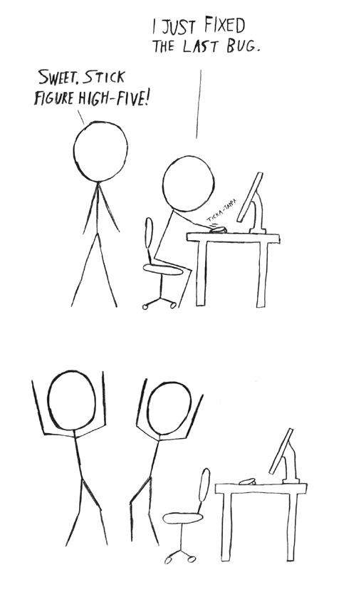 in love stick figures. Posted in celebration, high-five, stick figures